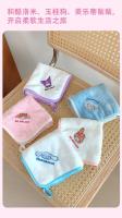 Toalla Absorbente De Fibra Súper Fin Para Niños Sanrio Cinnamoroll Kuromi My Melody 5pcs Tela De Coral Bordada Suave Toalla Para Rostro Baño Y Secado De Cabello - details 5
