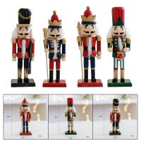 Nutcrackero De Madera Clásico Para Navidad Decoración Tradicional Figura De Adorno Para Mesa De Fiestas Regalo Para Niños - details 3