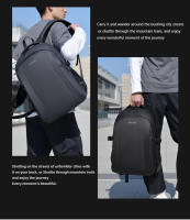 Mochila Para Hombre Impermeable De Gran Capacidad Estilo Casual Con Compartimento Para Computadora Mochila De Viaje Negocios Y Estudiante - details 8