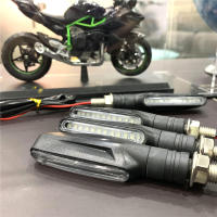 4pcs Luz De Señal De Giro LED Para Motocicleta Flashes Flujo De Agua Luz De Señal Trasera Indicadores De Freno Secuenciales - details 0