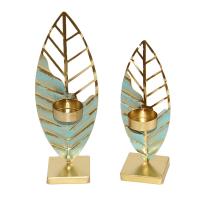Soporte Para Velas De Tealight Hoja De Metal Moderno Decoración Para Sala De Estar Y Dormitorio Centro De Mesa Para Bodas - details 0
