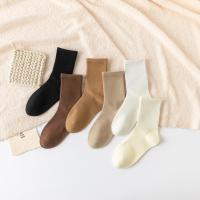 6 Pares De Calcetines Estilo Japonés Moda Casual Para Mujer Harajuku Con Volantes Y Colores Sólidos Calcetines De Algodón Tubo Medio - details 16