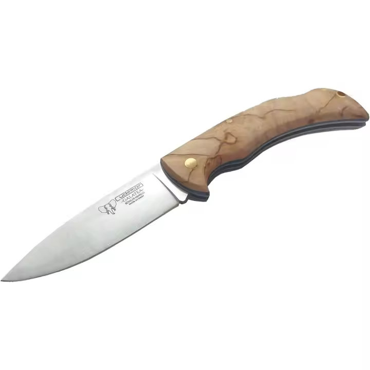 Navaja CUDEMAN Galatea 325-D Hoja 9 cm. Acero Bohler Mango de Madera de Abedul Rizado - 1