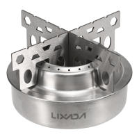 Estufa De Camping Lixada Exterior Mini Alcoholesta En Titán Y Acero Inoxidable Con Soporte Cruzado Estufa Portátil Para Picnic - details 7