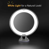 BIT Espejo de maquillaje, aumento de 10 aumentos con LED blanco de luz diurna, espejo de baño iluminado portátil, rotación giratoria de 360 grados y succión con cerradura |PARA - details 2