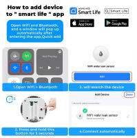 Detector De Fugas De Agua WiFi Tuya Con Alarma Sonora Inteligente 100dB Y Monitoreo En Tiempo Real Por APP Para Protección De Cocina Basamento Y Habitación De Lavandería - details 2