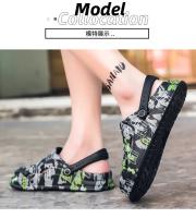 Sandalias De Hombre Talla Grande Con Suela Gruesa Antideslizante Para Playa Y Jardín EVA Cómodas Clogs Casuales Color Camuflaje - details 8
