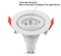 10pcs Repartidores De Luz LED Redondos Gu10 Instalación Fija Ajustable MR16 Caja De Aluminio Para Salón De Estar Foyer - details 11