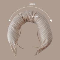 Cojín Lactancia para Dormir Bebé - Almohada Embarazada 180CM - Funda Intercambiable 100% Algodón - SEB MARKET - details 4