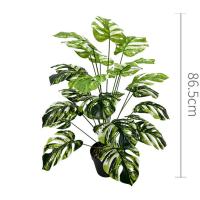 Bonsái Simulado De Hoja Grande Ornamento De Maceta Planta Artificial Hyphosis Para Decoración De Oficina Y Hogar Estilo Tortuga - details 20