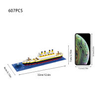 Juguete De Construcción De Partículas Micro Titanic Barco Crucero Puzzle Para Niños Modelo Grande De Barco Unisex Sin Batería - details 9
