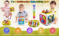 Juguetes Sensoriales Para Bebés 7 En 1 Sortidor De Formas Con Cuerda De Pulir Juguete Educativo Montessori Para Niños De 1 a 3 Años - details 0
