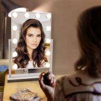 Espejo de Maquillaje con Luces, Espejo de Maquillaje Estilo Hollywood con 3 Modos de Color y 12 Bombillas LED Ajustables, Zoom en Rotación de 360° Control Táctil - details 6