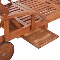 vidaXL Tumbonas 2 unidades y mesita madera maciza de acacia Sillas de Exterior Ideal para jardín, playa, piscina, terraza Tumbona Piscina Tumbonas Playa Tumbonas Jardín Exterior - details 4