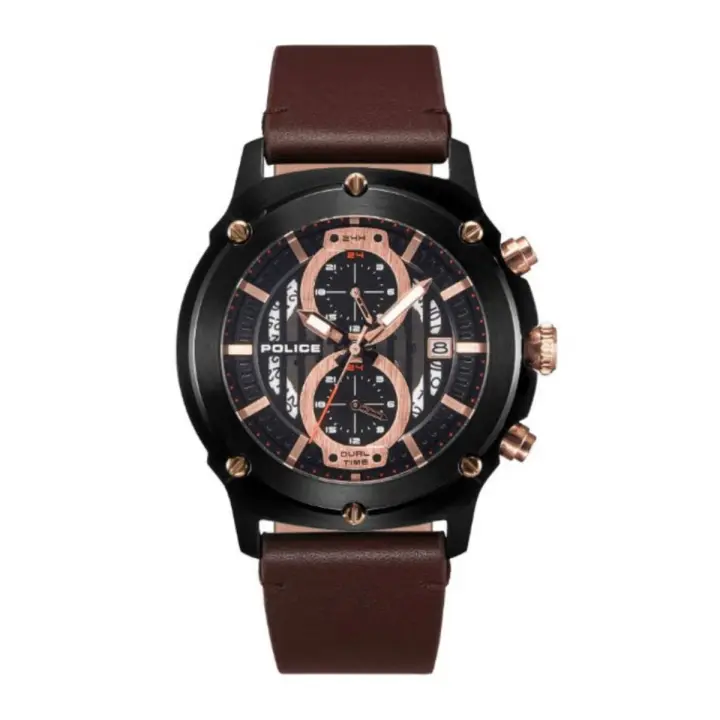 Police Reloj Hombre Analogico Cuarzo con Correa de Cuero R1451324001 - 1