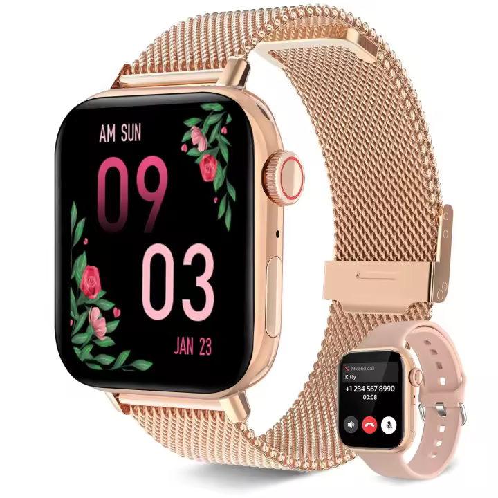 2024 Reloj inteligente Ultra 9 NFC para Mujer Reloj Inteligente Mujer series with Llamada Bluetooth 5,2, Smartwatch Mujer IP68 with 120 Modos Deportes, Función Femenina, Pulsómetro Caloría SpO2 y Sueño, Smartwatch para Android iOS - 1