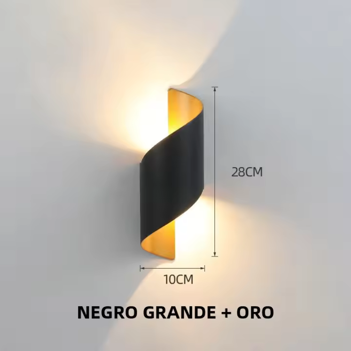Lámpara De Pared LED Diseño Espiral 10W Luz De Pared Impermeable Para Exterior Moderna Nórdica Sconce Iluminación Interior Decoración Del Hogar - 1