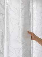 Cortina De Voile Translúcida Romántica Francesa Con Diseño De Flor 3D Para Ventana Cortina De Luz Con Sombreador De Ventana Instalación Lateral Moderno Para Hogar Y Hotel - details 4