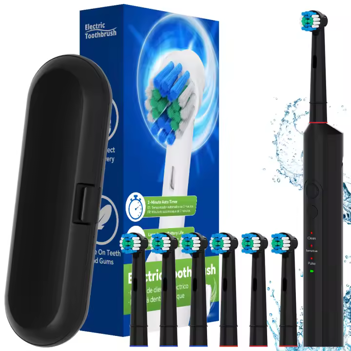 Cepillo De Dientes Eléctrico Inteligente Con 6 Cabezas 3 Modos Y Timer De 2 Minutos Recargable Compatible Con Cabezas De Cepillo Oral B - 1