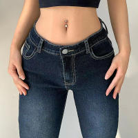 Nuevos Jeans Flares Para Mujer Cintura Baja Estilo Vintage Pantalones De Denim Casual Y2k Moda Coreana Con Bolsillos Y Botones - details 1