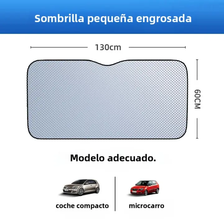 Visera De Sol Plegable Para Parabrisas De Coche 140cm Protector Anti UV Transpirable Portátil Bloqueador Reflector - 1
