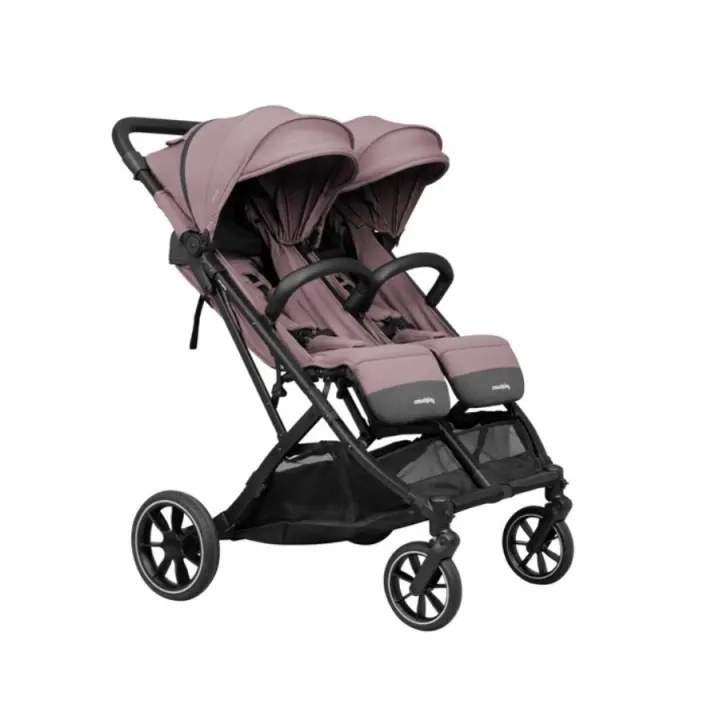 Silla de paseo doble Play TOUR TWIN MAX, con dimensiones de 88x73x105 cm, asiento reclinable, capota extensible y chasis resistente para gemelos. - 1