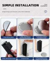 NAIERDI Portabrisas Magnéticas De Acero Inoxidable Resistentes Y Fuertes En Negro Sin Necesidad De Clavos Soporte Para Puertas Herramienta De Hogar - details 14