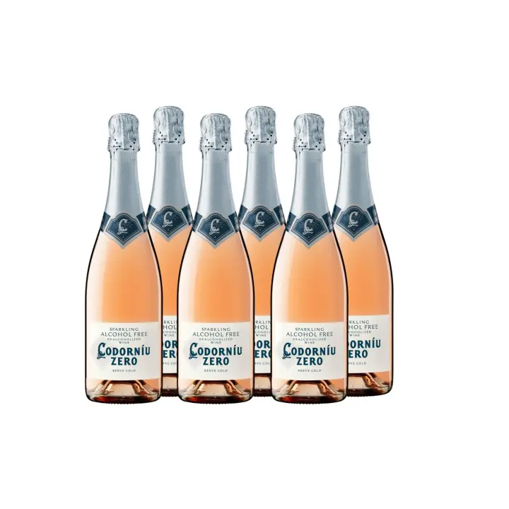 Codorniu Zero Rosé - Espumoso sin alcohol Rosado - Caja 6 botellas 75cl - 1