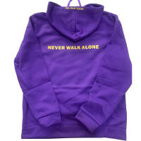 Sudadera De Fleece Para Niños Y Niñas Con Capucha Estampada Never Walk Alone Estilo Harajuku Para Otoño E Invierno - details 3