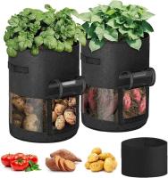 Bolsas PARA EL Cultivo de Plantas Bolsas para plantar patentes Macetas de Tela con ASAS para invernaderos Accesorios para patentes Tomate Zanahoria Cebolla Negra - details 3