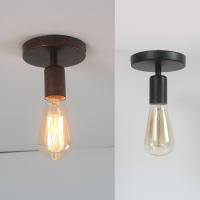 Lámpara De Techo Retro De Hierro Para Pasillo Entrada Iluminación Interior Decorativa Fijación Sencilla E27 Fuente De Alimentación AC 220V Metal Venta Individual - details 0