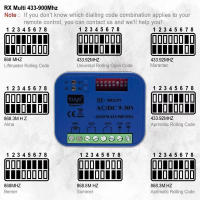 Controlador Inteligente De Puerta De Garage Universal RX Multi WIFI 2CH Receptor 433 868 MHz Tuya Frecuencia 300-900MHz - details 5