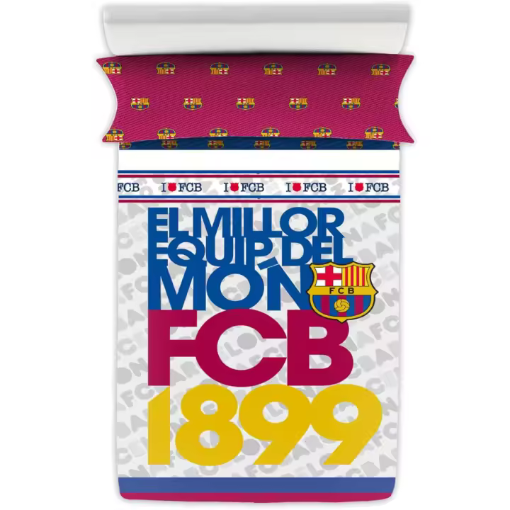 Juego de Sábanas F.C. Barcelona Manterol mod. 219 cama 105 - 1