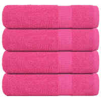 vidaXL Toallas de Baño 4 uds 100x150 cm 360 g/m² 100% Algodón en color Rosa/Tuquesa/Blanco y más - details 0