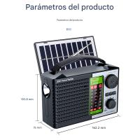 Energía solar Emergencia manivela Radios am FM Tiempo Radios, SOS, 3 Modos, lámpara de Lectura - details 4