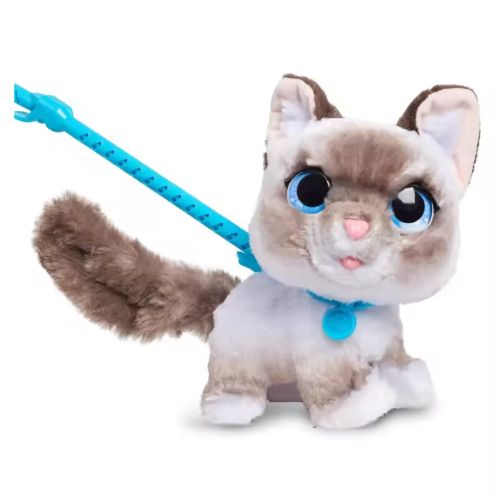 Just Play Gatito de Peluche Que Camina, furReal Wag-A-Lots Kitty Interactive Toy, de 20 cm, con Sonidos, Peluche Blando, Juguetes para niños a Partir de 4 años (28059) - 1
