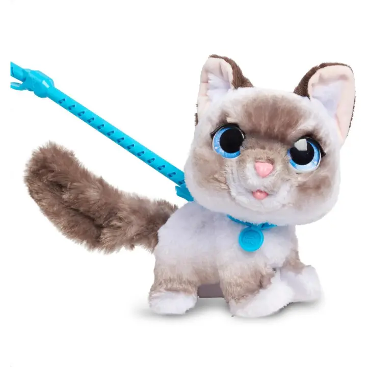 Just Play Gatito de Peluche Que Camina, furReal Wag-A-Lots Kitty Interactive Toy, de 20 cm, con Sonidos, Peluche Blando, Juguetes para niños a Partir de 4 años (28059) - 1
