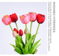 Nueva Flor Artificial Tulipán Multiflorido Suave Y Adhesiva 40cm Toque Real Para Decoración De Hogar Y Sala De Estar - details 10