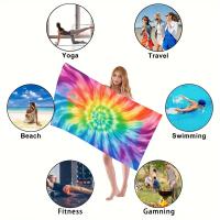 Toalla De Playa Grande Y Absorbente Colorida Para Viajes Al Aire Libre Y Camping Toalla De Natación De Verano Suave Para Baño Y Mar - details 3