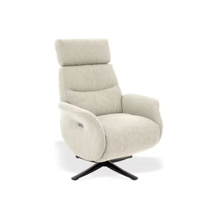 Sillón Relax Giratorio Slaap Lola Piedra, Eléctrico, 2 Motores, Cabezal Manual (Entrega pie de calle, fácil montaje) - 1