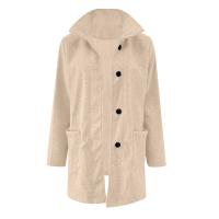 Chaqueta De Lana Para Mujer Con Bolsillos Cuello Lapel Larga Casual Invierno Abrigo Elegante De Color Sólido Talla plus - details 35