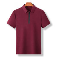 Polera De Polo Para Hombre Con Cierre De Cremallera Y Mangas Cortas En 8 Colores Sólidos Cómoda Y Transpirable Para Verano - details 11