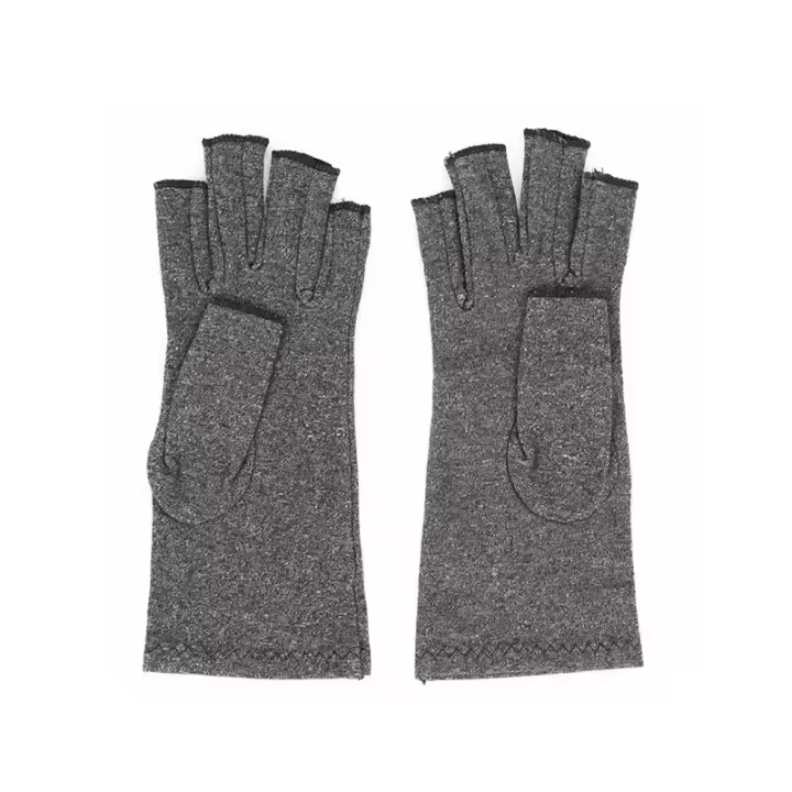 Guantes De Fuerza Para Fitness Y Deportes Con Suelta Media En Hemp Gris Antideslizantes Para Rehabilitación Y Presión - 1