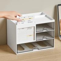 Organizador De Escritorio Plegable Y Pila De Cajas De Almacenamiento Para Suministros De Escritorio Y Estudiantes Material HIPS+PS Ecológico Y Resistente - details 3