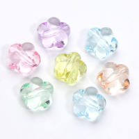 30pcs Abalorios De Flor Transparente 13mm Acrílico Colgantes Espaciadores Para Creación De Joyas Pulseras Collares Artesanías - details 0