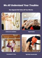 Cinta De Aerial Yoga Ajustable Para Mujeres Equipo De Gimnasio Para Estiramiento Y Flexiones De Piernas Hammock De Entrenamiento De Cuerda Pull Rope - details 1