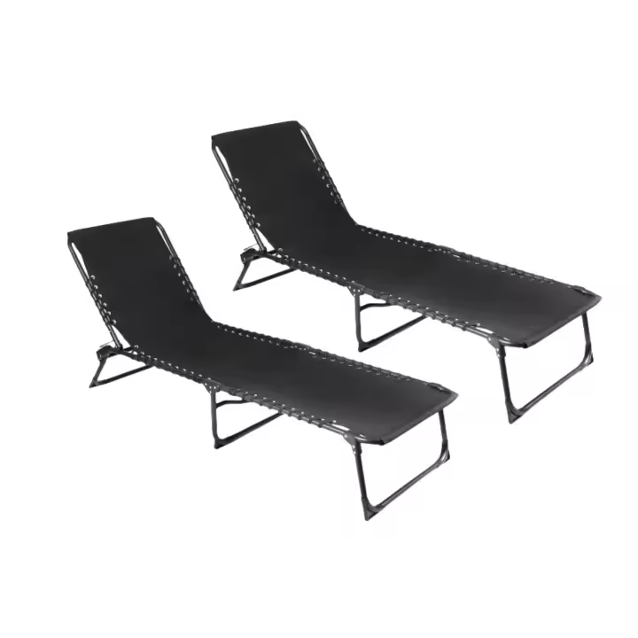 Set 2 Tumbona Hamaca Plegable para Playa, Jardín, Terraza  - Silla Hamaca Multiposiciones de Metal - 3 Posiciones - Ideal para Jardín, Terraza, Playa - 1
