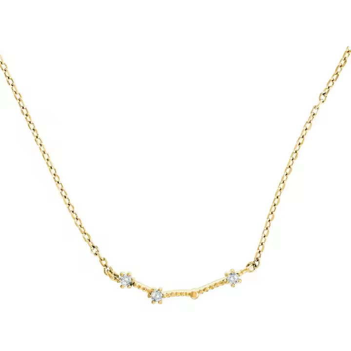 14K Chapado en oro astrología constelación horópico Zodiac collar 16-18" - 1