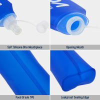 Botella De Agua Plegable Para Deporte Botella De Goma Collapsible Para Correr Camping Senderismo Tamaños 250/300/380/500ml - details 4