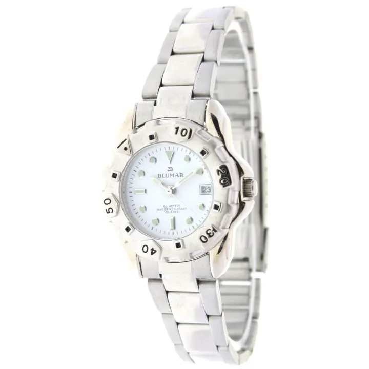 Blumar Bl-09066  Reloj Para Para Mujer Color Plateado - 1